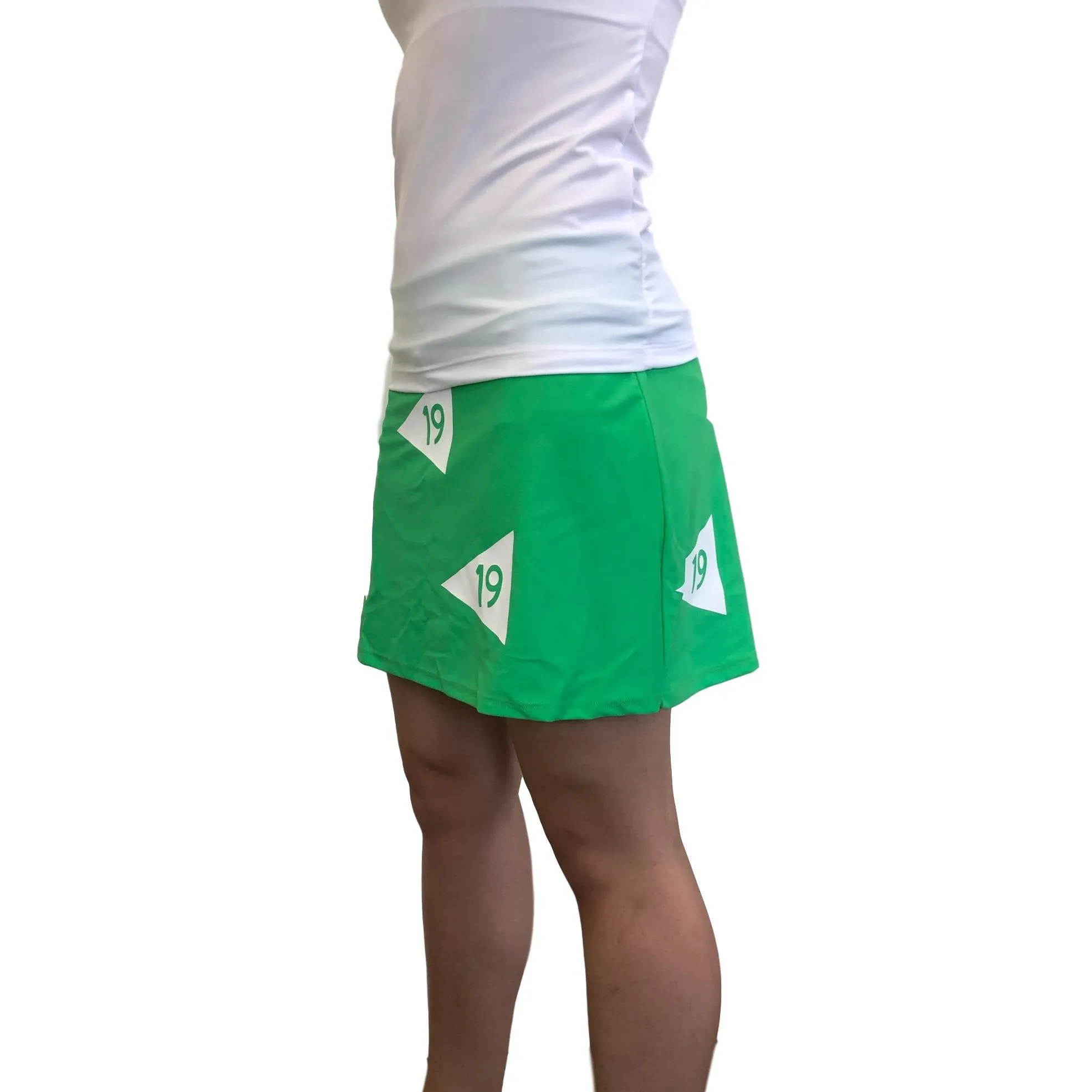 19th Hole Themed Slim Golf Skort