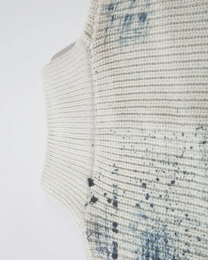 Abstract Print Knitted Jacket