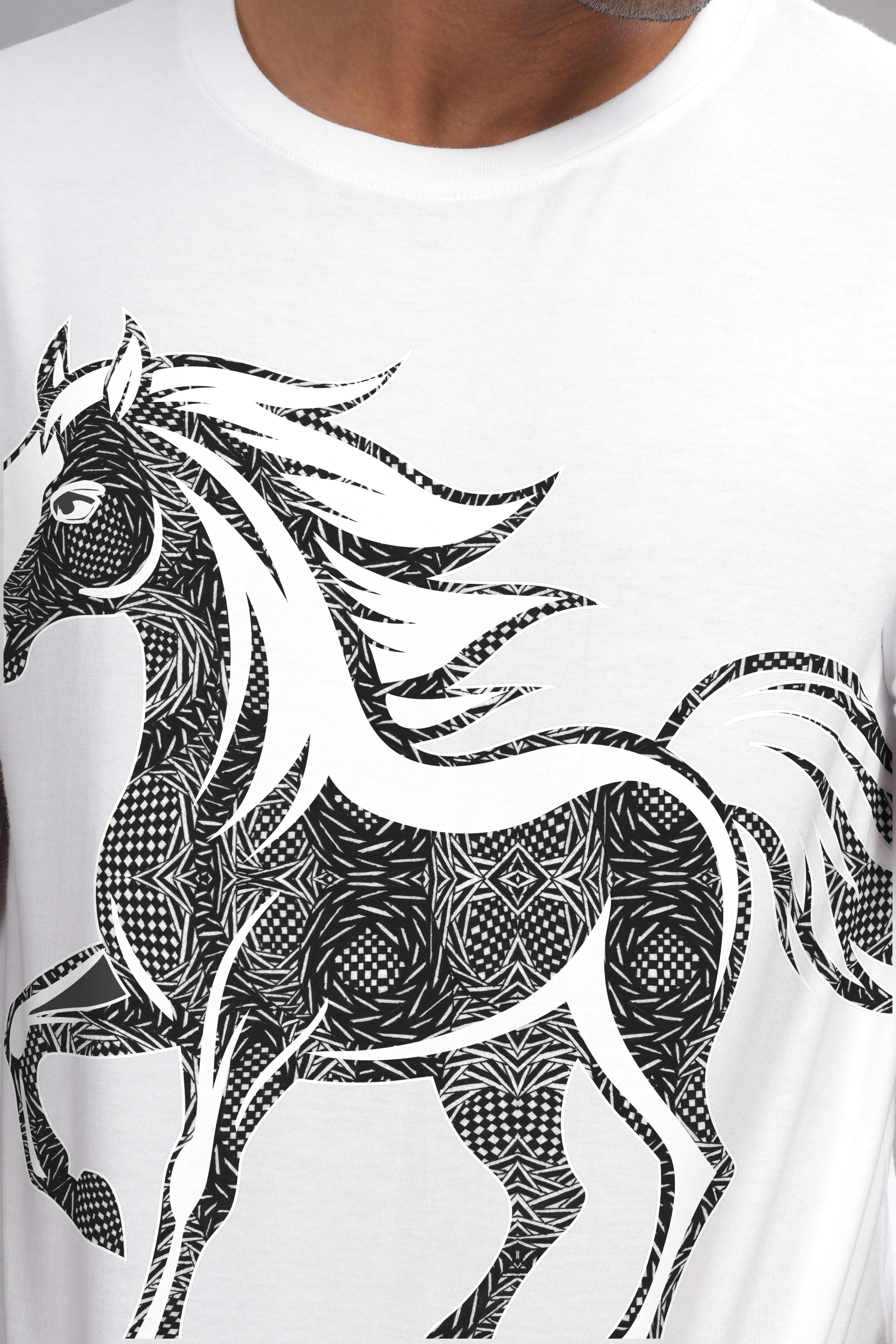 Abstract Rider Unisex T-Shirt - 100% Cotton Crewneck Half Sleeve