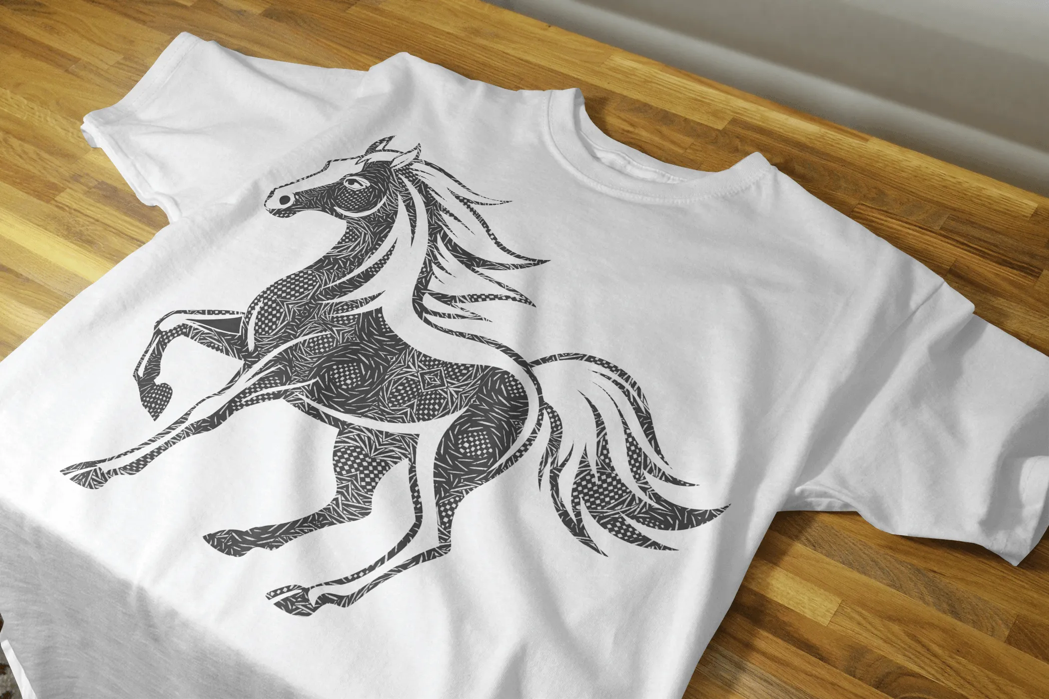Abstract Rider Unisex T-Shirt - 100% Cotton Crewneck Half Sleeve