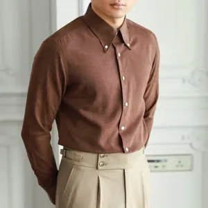 Advbridge men’s fashion Elegant Standard Men's New Spring Trendy Harajuku Solid Color Artistic Lazy Trendy Shirt Long Sleeve Youth Popular Square Collar