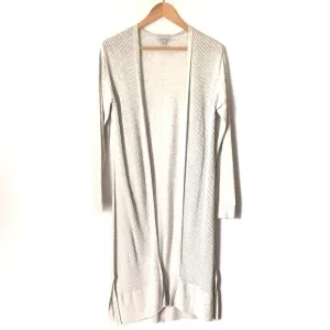 Allison Joy Grey Long Open Cardigan -Size S