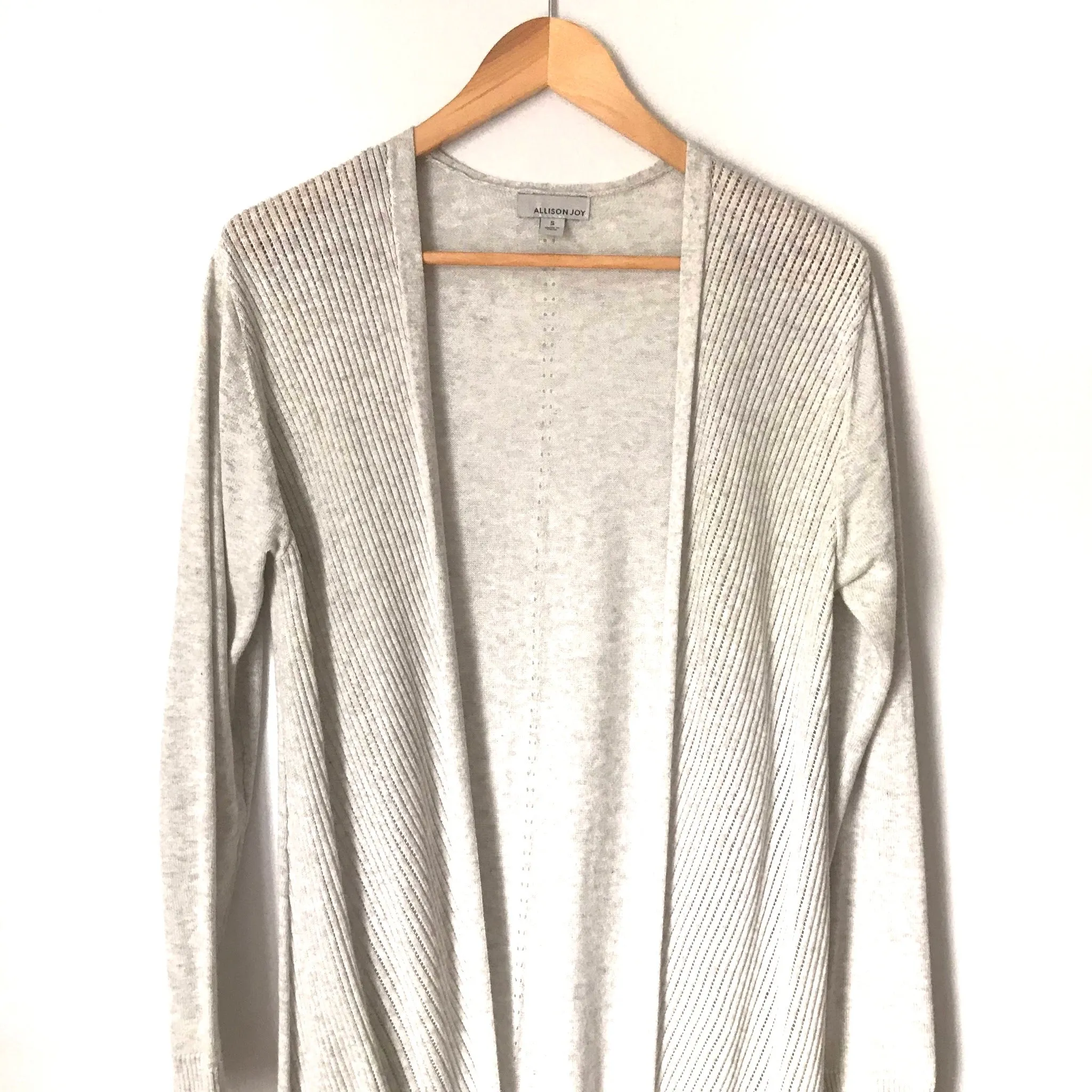 Allison Joy Grey Long Open Cardigan -Size S