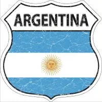 Argentina Flag Highway Shield Novelty Metal Magnet HSM-174