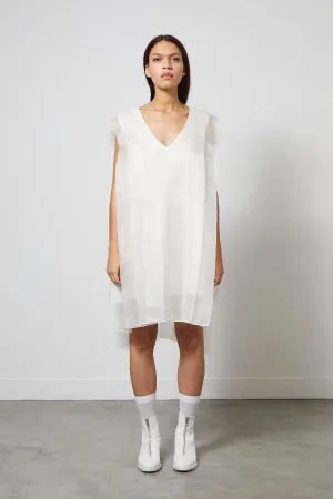 ART DECO white - silk pleated dress