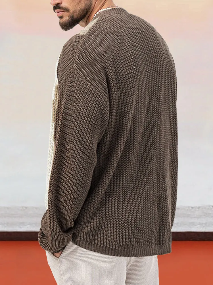 Artistic Leisure Color Block Cardigan