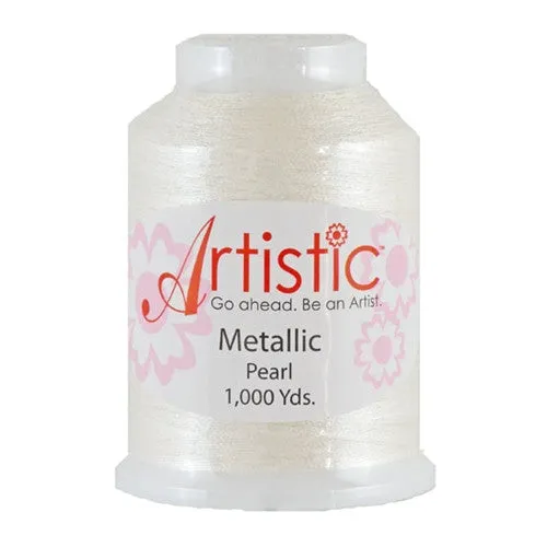 Artistic S/N Metallic Thread in Pearl, 1000yd