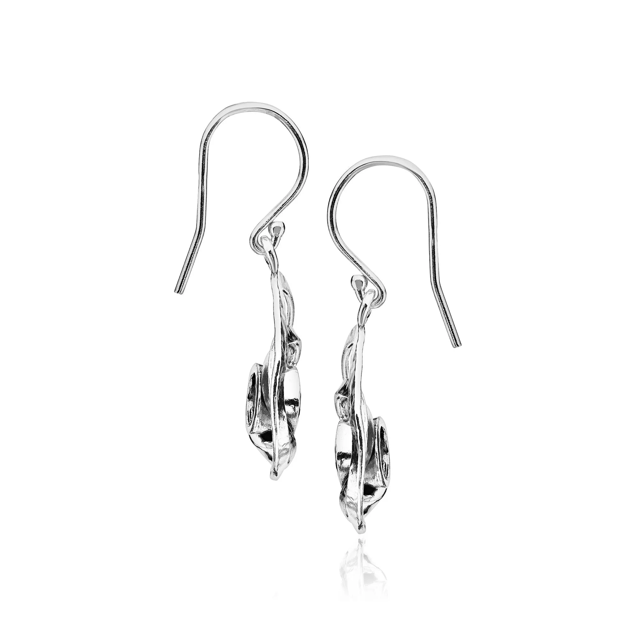 Artistic Sterling Silver CZ Dangle Earrings