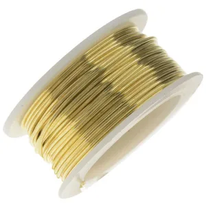 Artistic Wire, Brass Craft Wire 18 Gauge Thick, Bare Yellow Brass (4 Yard Spool)