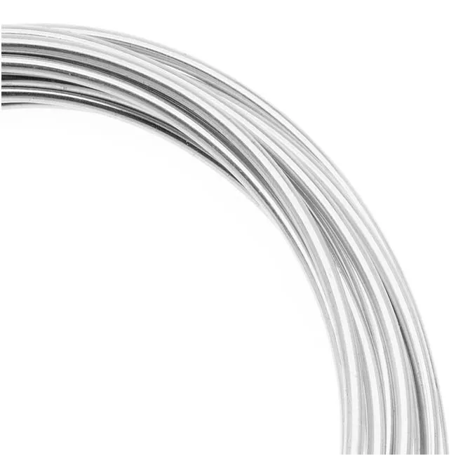 Artistic Wire, Silver Plated Craft Wire 14 Gauge Thick, 10 Foot Coil, Tarnish Resistant Silver