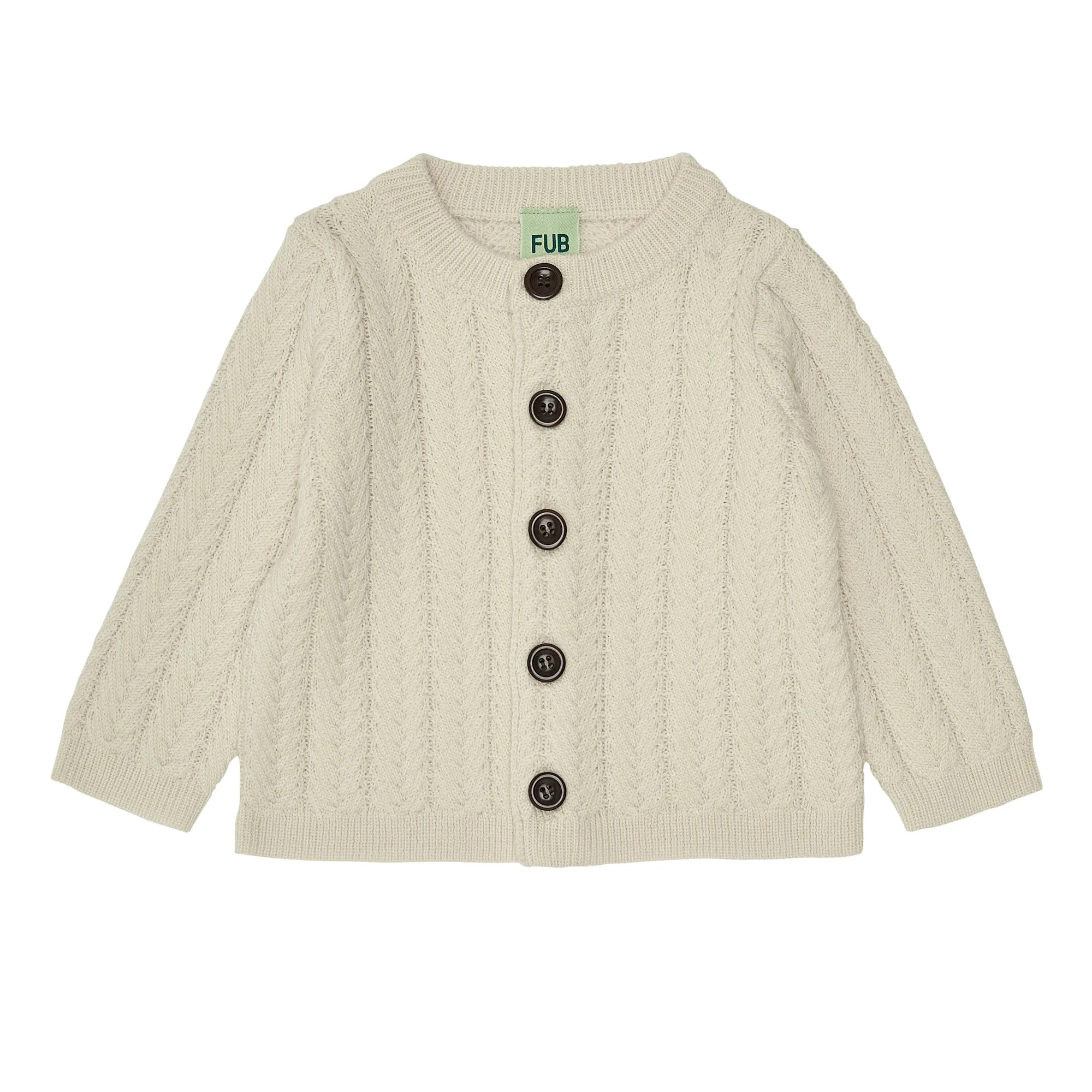 Baby structure cardigan - ecru -FUB