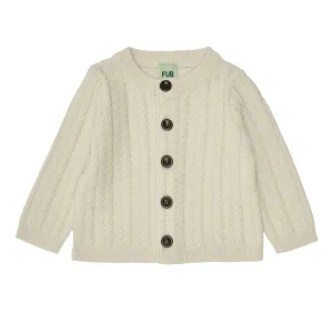 Baby structure cardigan - ecru -FUB
