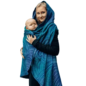 Babywearing Long Cardigan Peacocks Tail Provance by LennyLamb