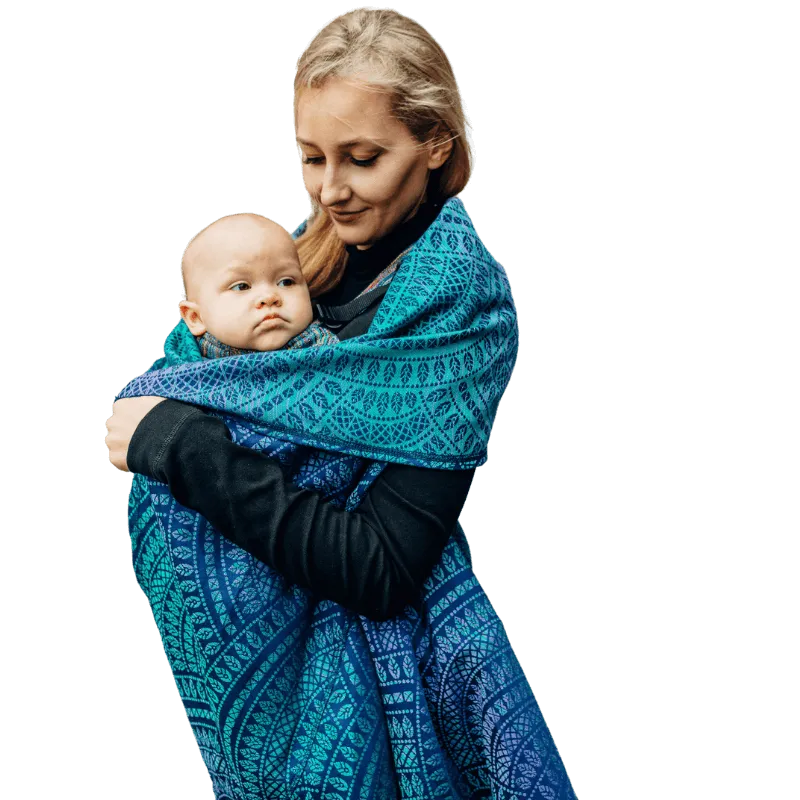 Babywearing Long Cardigan Peacocks Tail Provance by LennyLamb