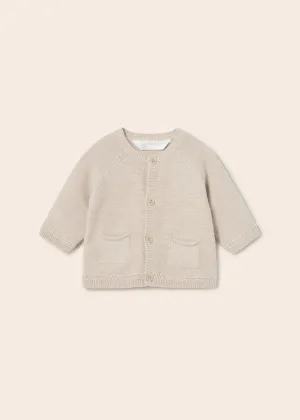 Beige Knit Cardigan