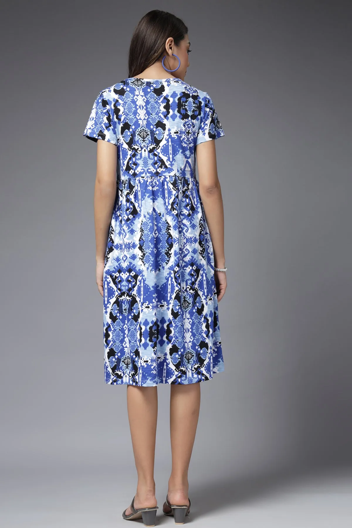Blue Harmony Maternity and Zipless Feeding Dress
