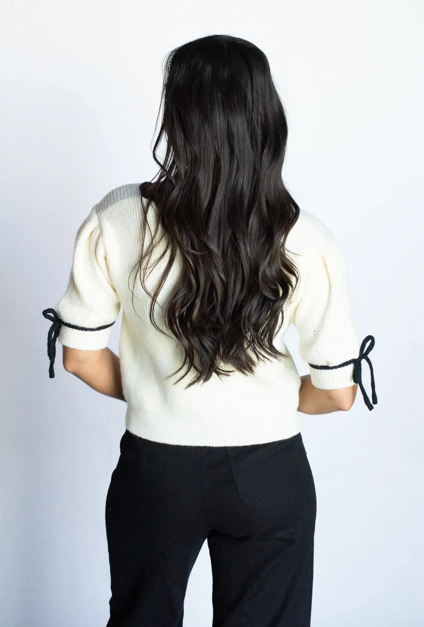 Born With It Creme Buttoned Cardigan Sweater