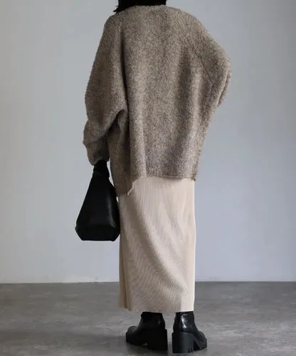 Boucle volume cardigan / beige