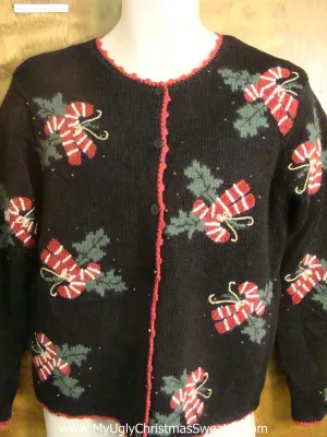 Candy Canes Funny Christmas Sweater