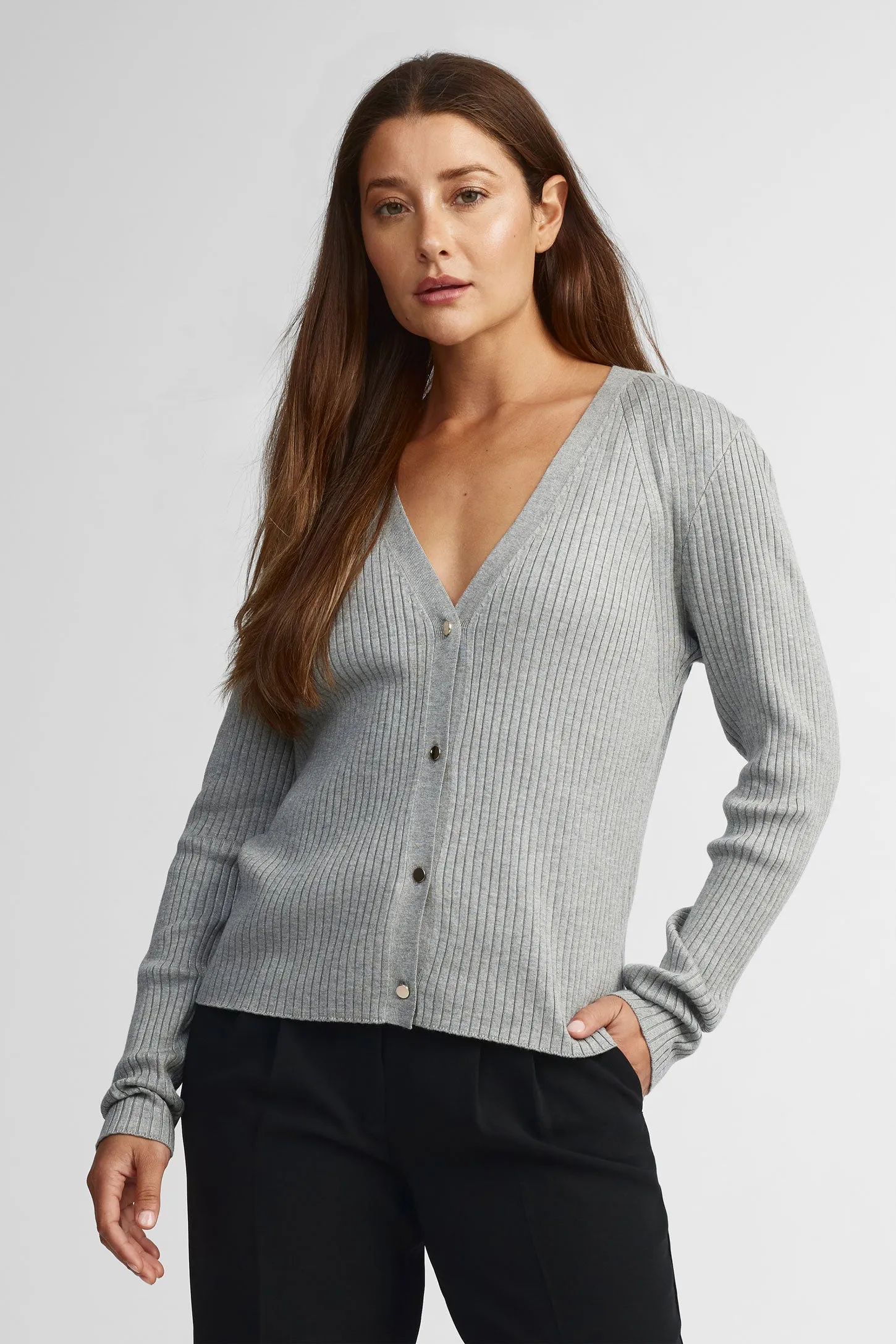 Cardigan col en V tricot - Femme