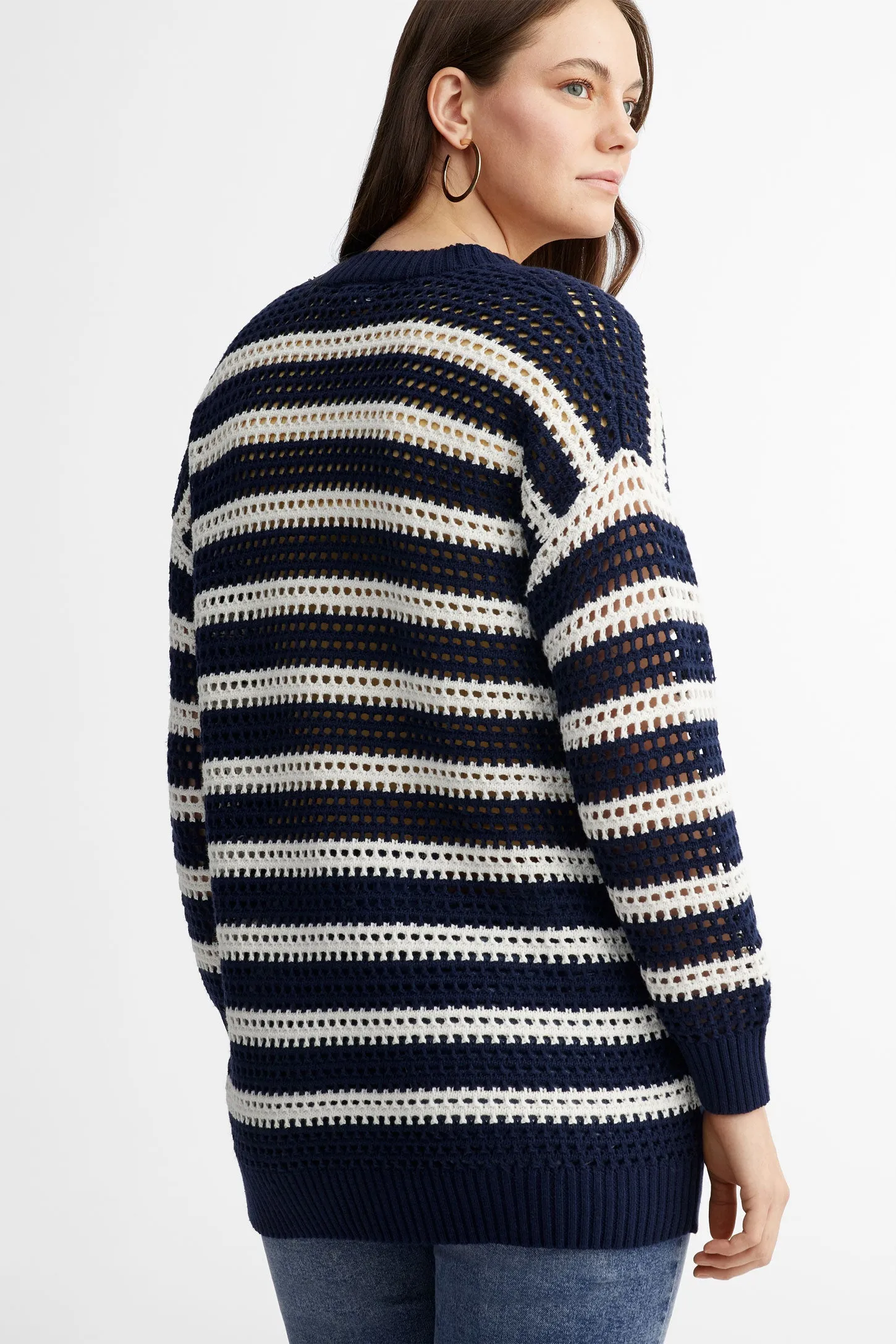 Cardigan en crochet coupe ample - Femme