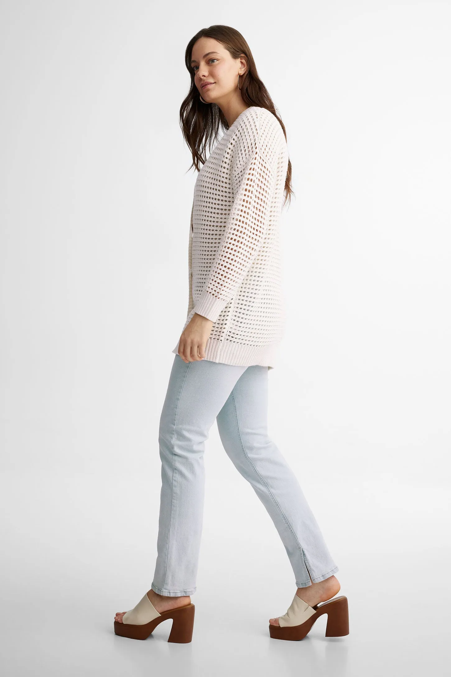 Cardigan en crochet coupe ample - Femme
