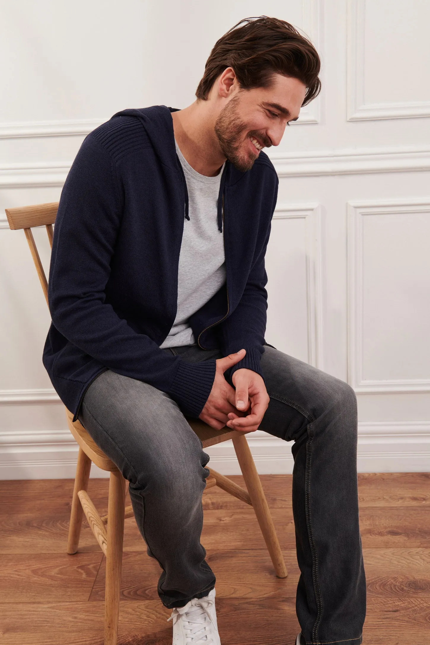 Cardigan en tricot à capuchon - Homme