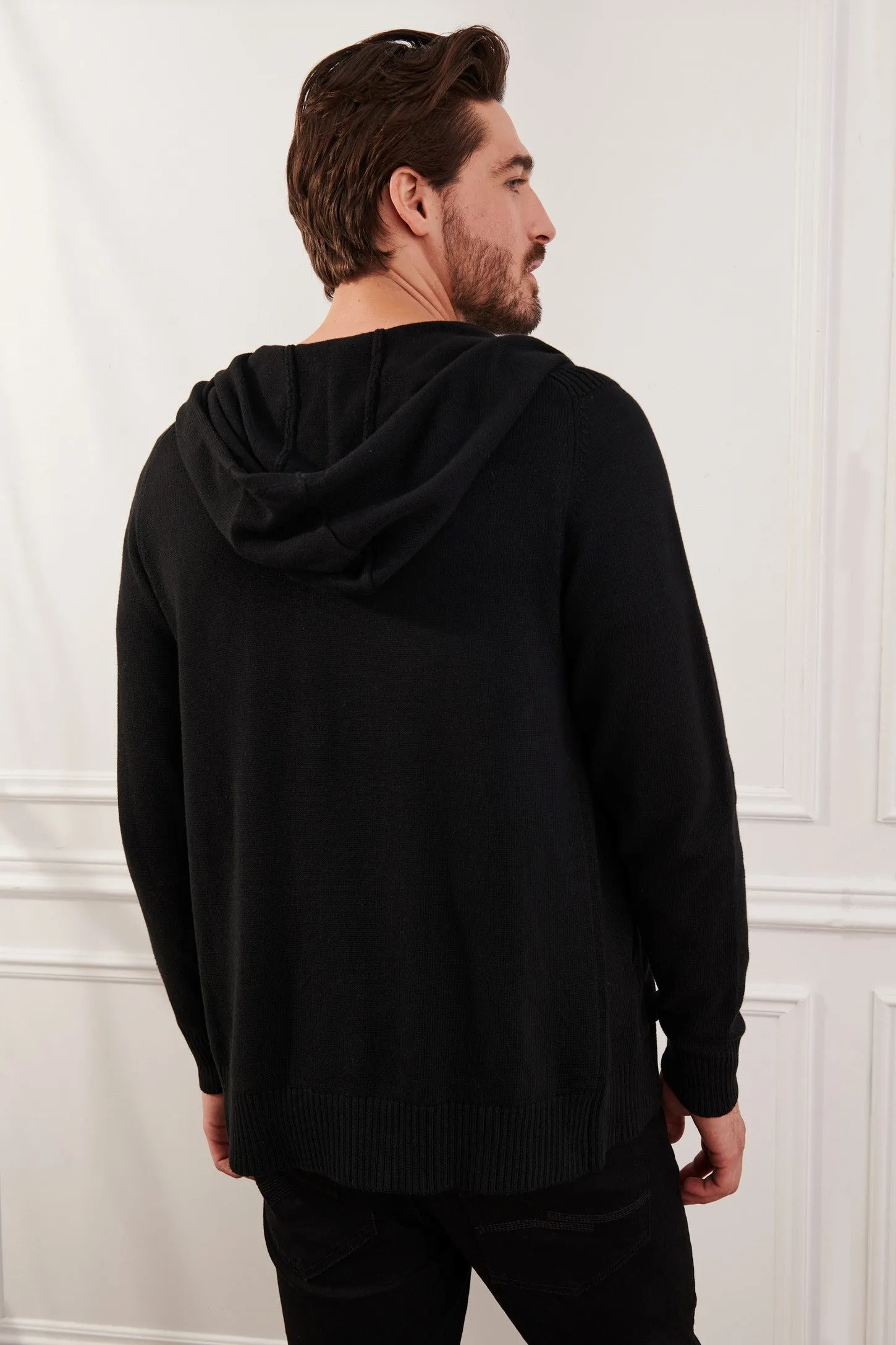Cardigan en tricot à capuchon - Homme