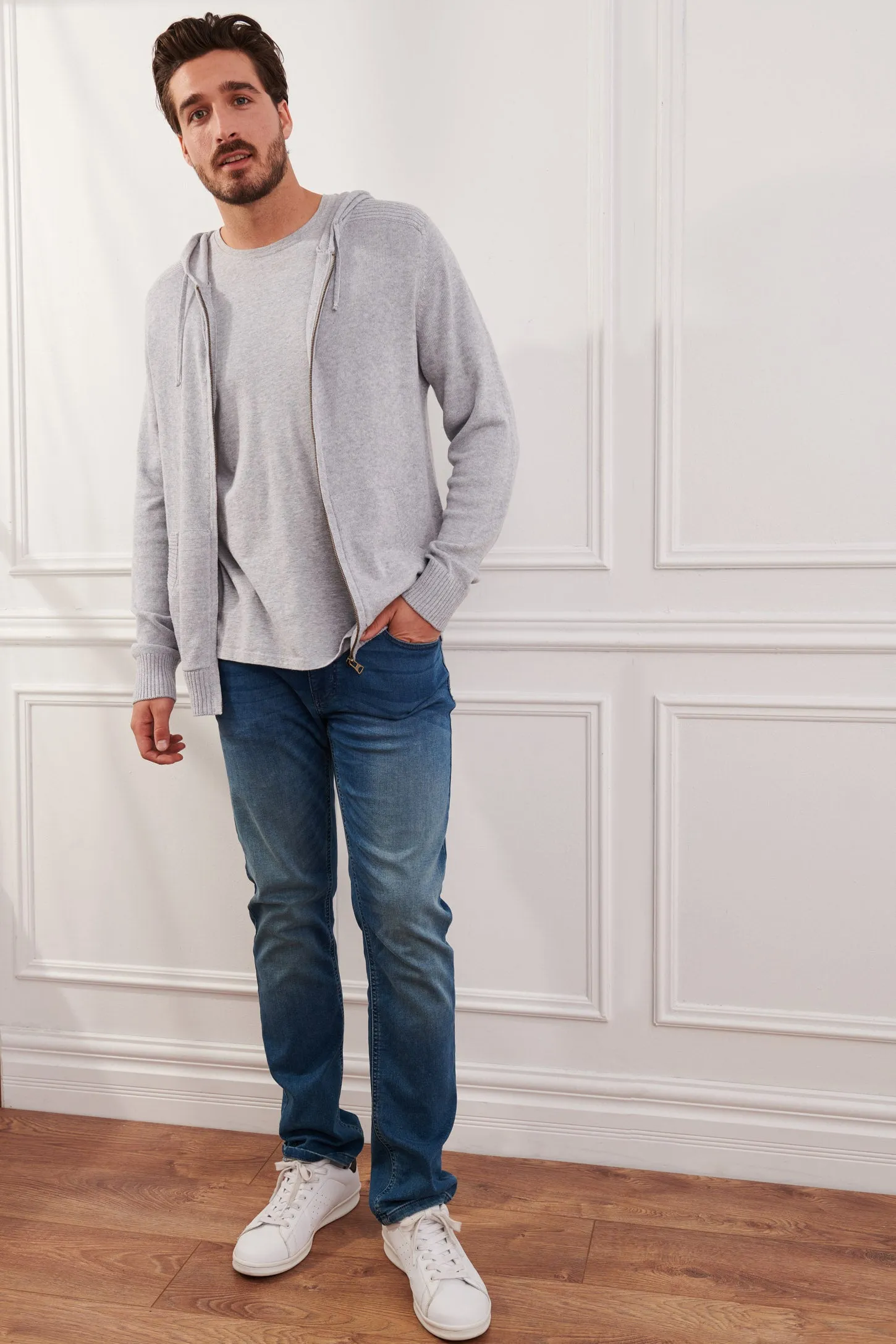 Cardigan en tricot à capuchon - Homme