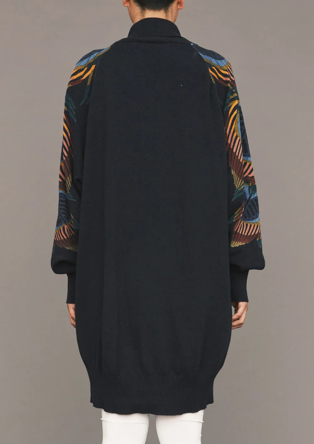 CARDIGAN - KNIT PEACOCK color