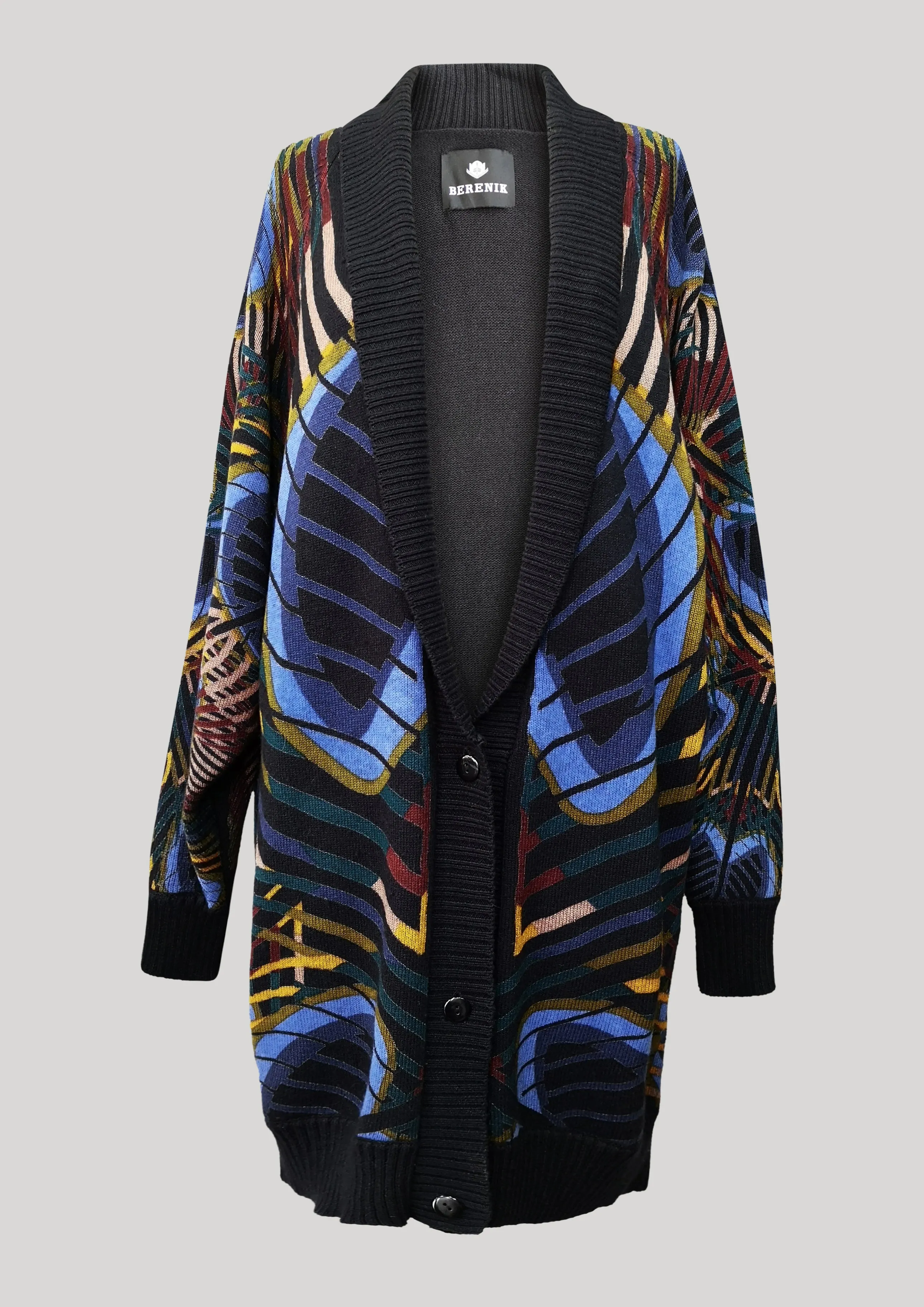 CARDIGAN - KNIT PEACOCK color