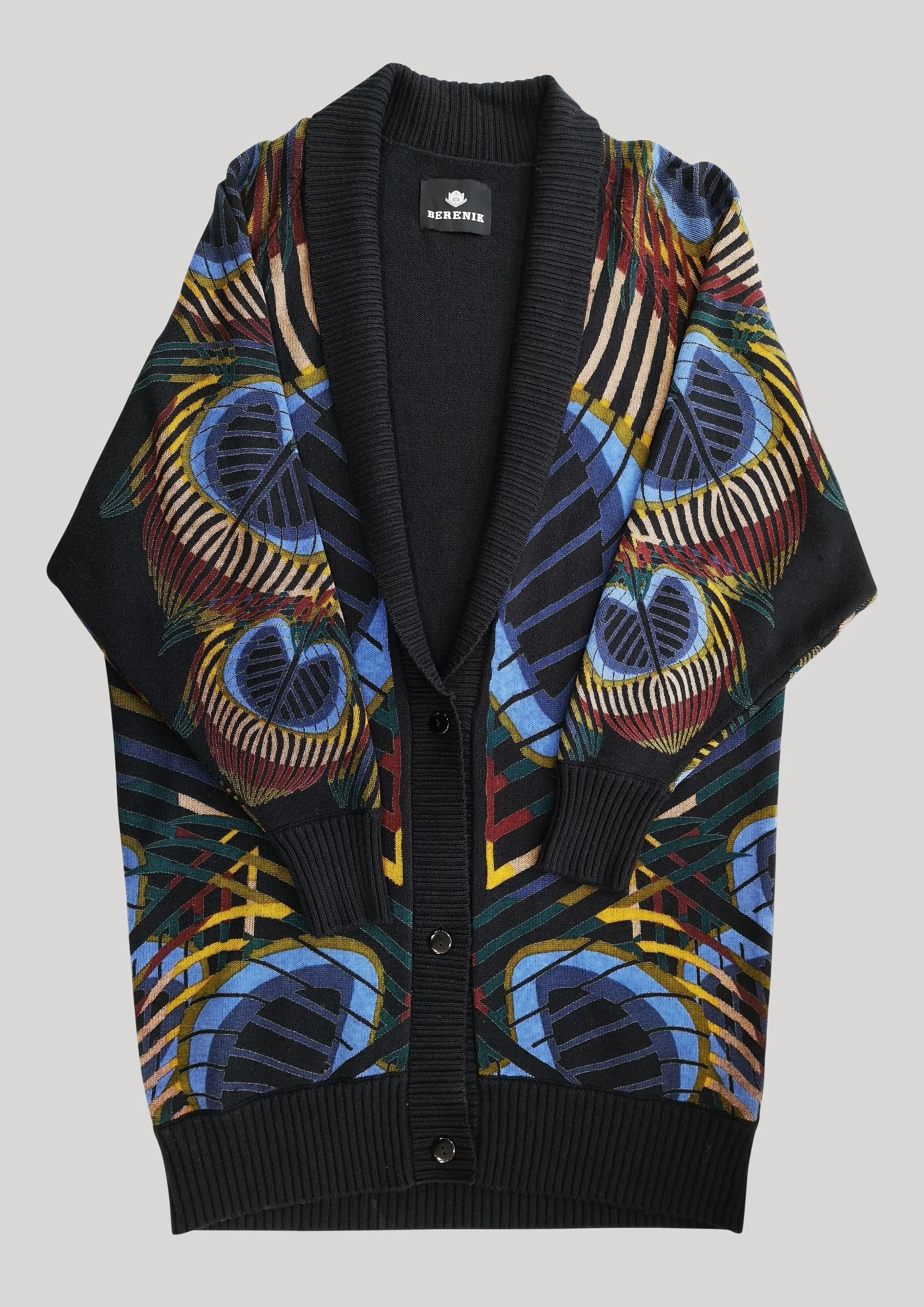 CARDIGAN - KNIT PEACOCK color