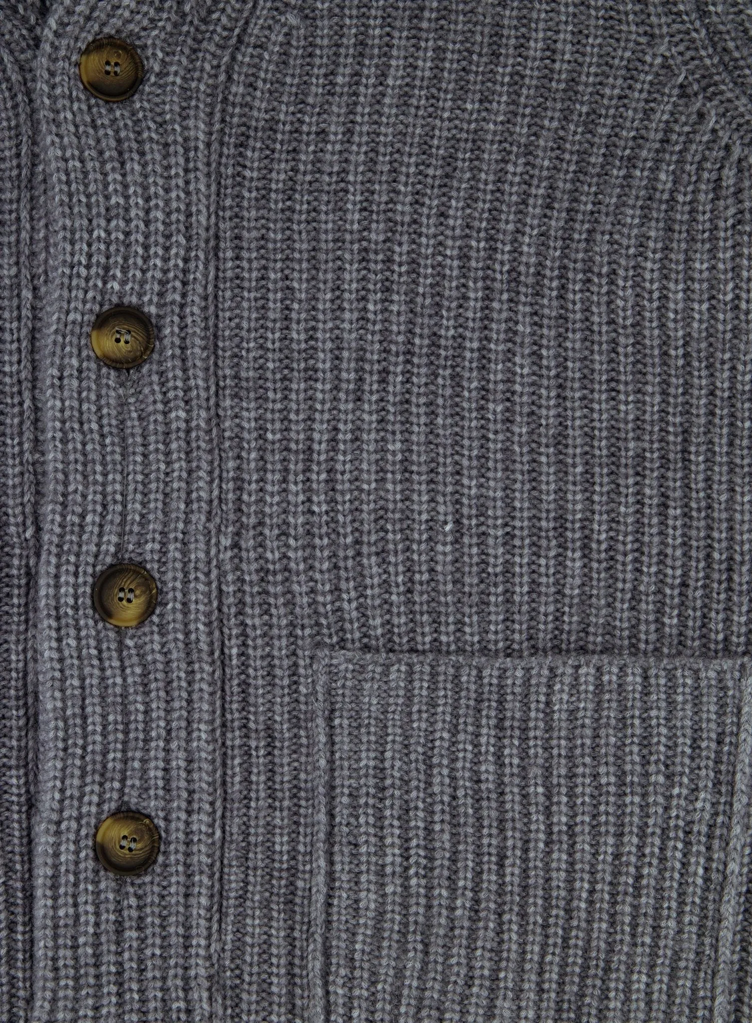 Cardigan met platte kraag van wol