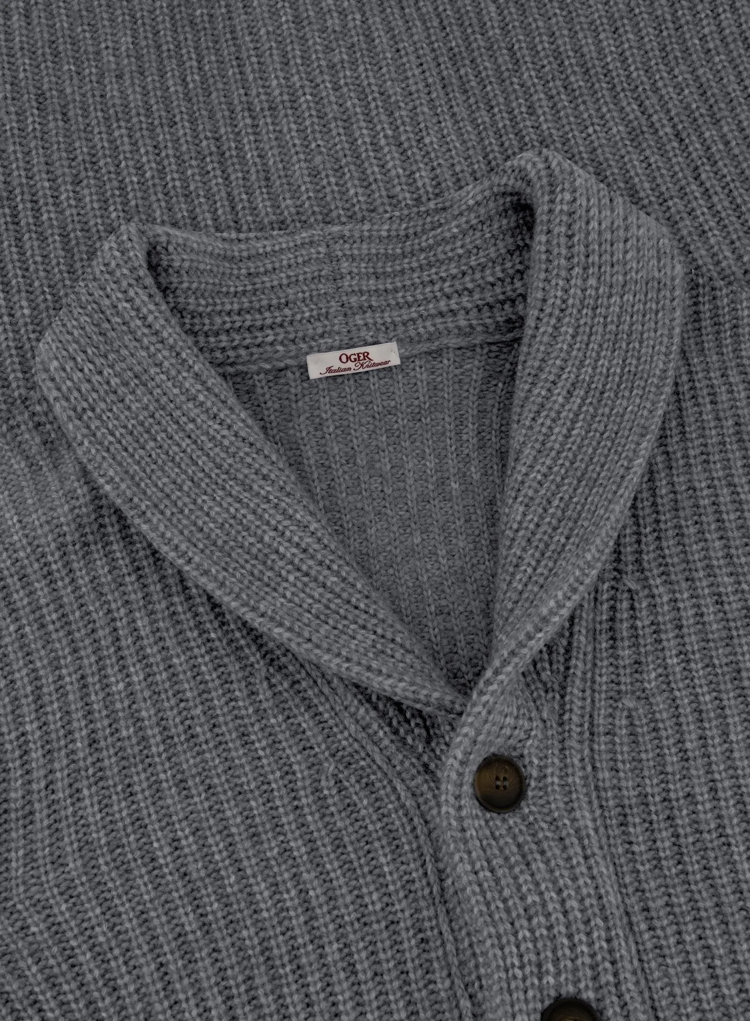 Cardigan met platte kraag van wol