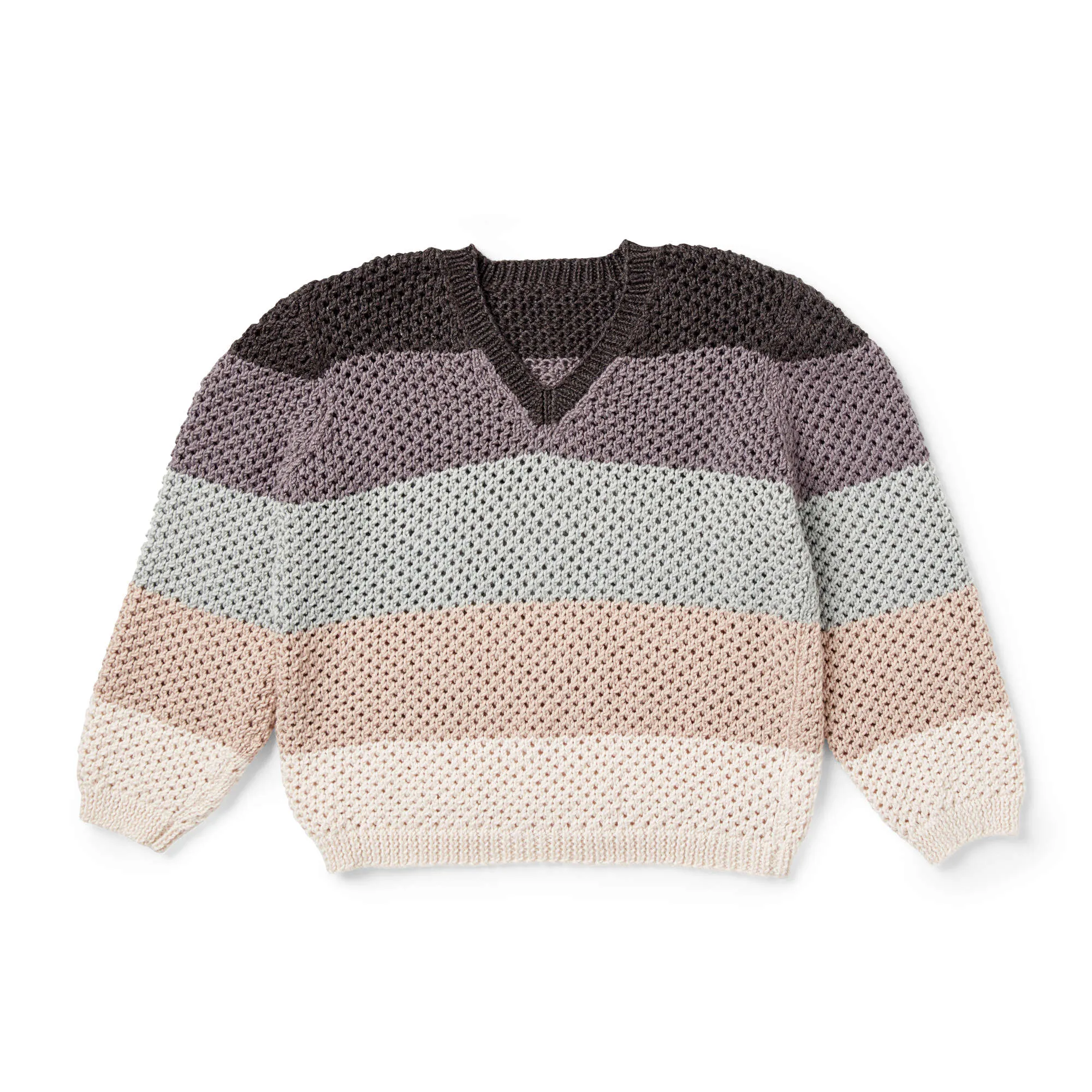 Caron x Pantone Shaded Steps Knit V-Neck Pullover