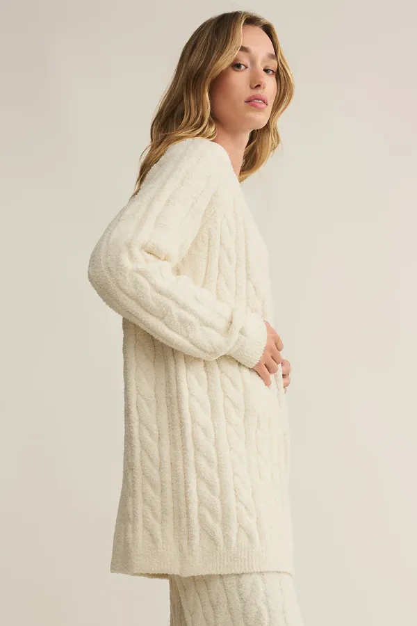 Cate Cable Knit Cardigan | Sea Salt