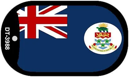 Cayman Islands Flag Scroll Metal Novelty Dog Tag Necklace DT-3988
