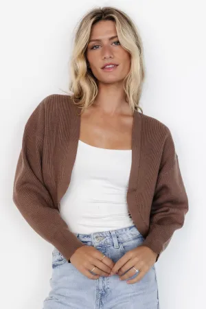 Cecil Open Cardigan | Dusty Brown