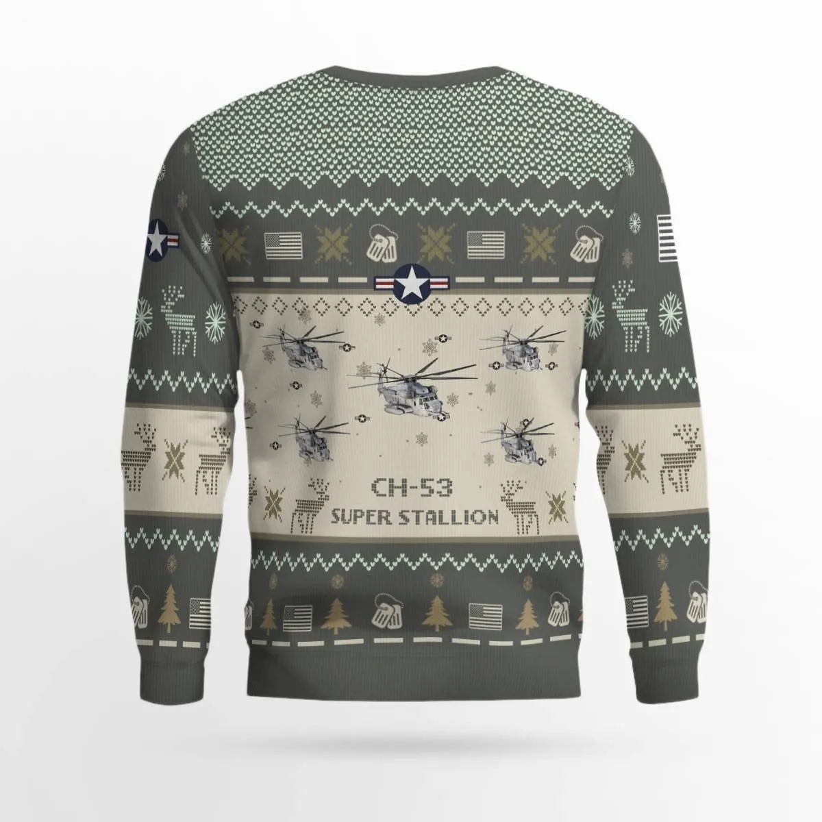 CH-53E Super Stallion CH53E_Aircraft Ugly Sweater, Ugly Sweater Christmas Shirt for Men Dad Veteran
