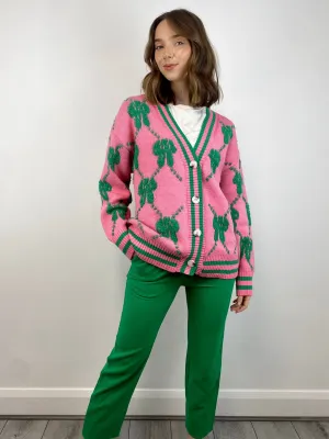 Cheryl Cardigan (Pink/Green)