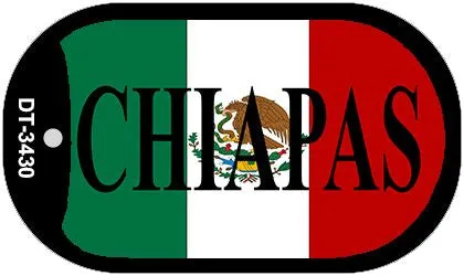 Chiapas Mexico Flag Metal Novelty Dog Tag Necklace DT-3430