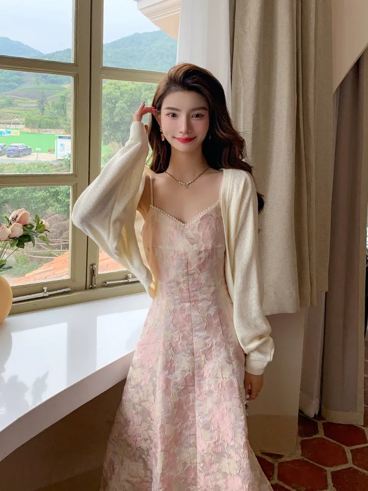 Chic Flared Viscose Fiber Cardigan