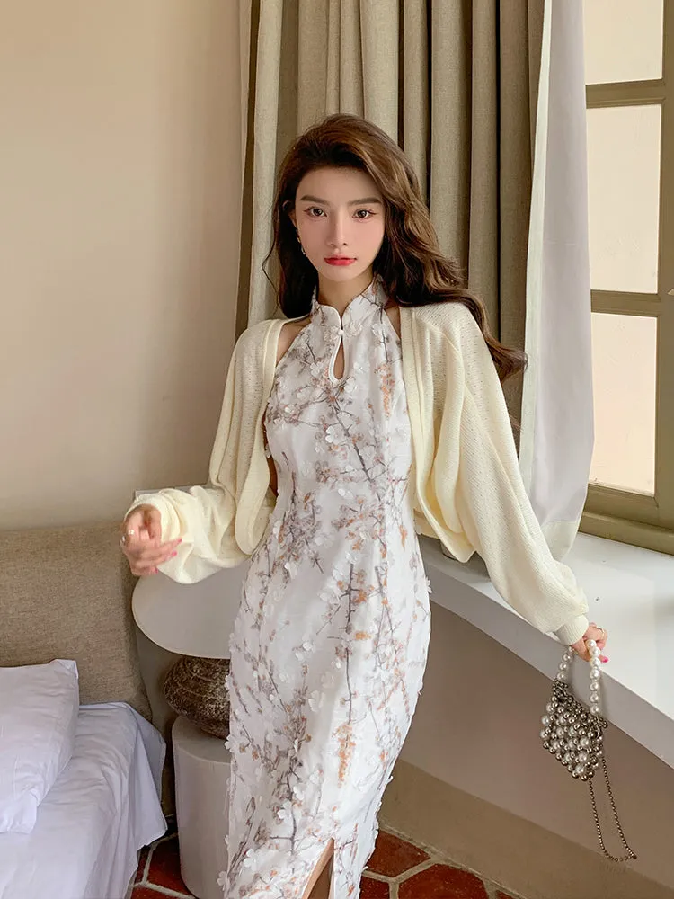 Chic Flared Viscose Fiber Cardigan