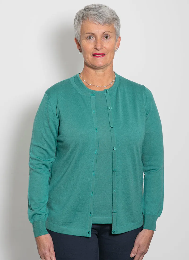 Classic Merino Button to Neck Cardigan