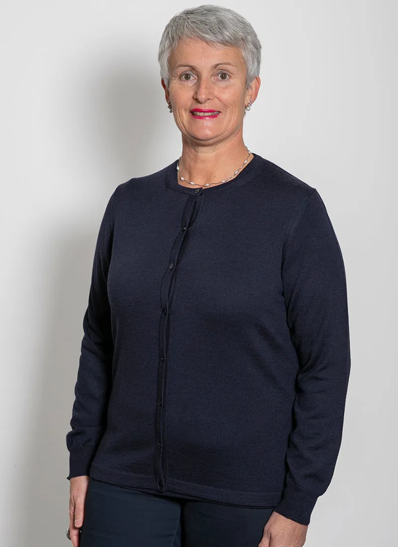 Classic Merino Button to Neck Cardigan