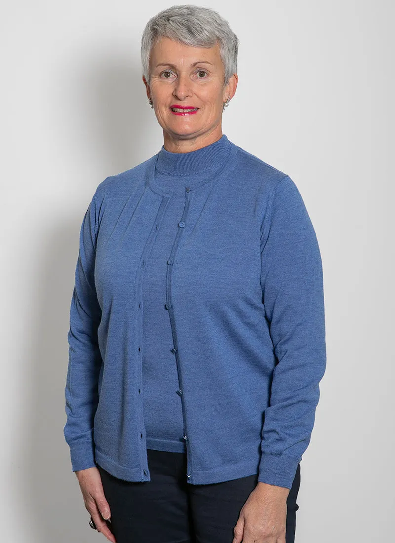 Classic Merino Button to Neck Cardigan