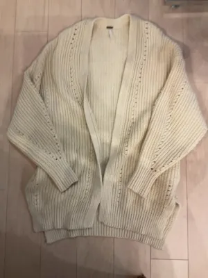 {{ClientCode}} CREAM Free People CARDIGAN, S