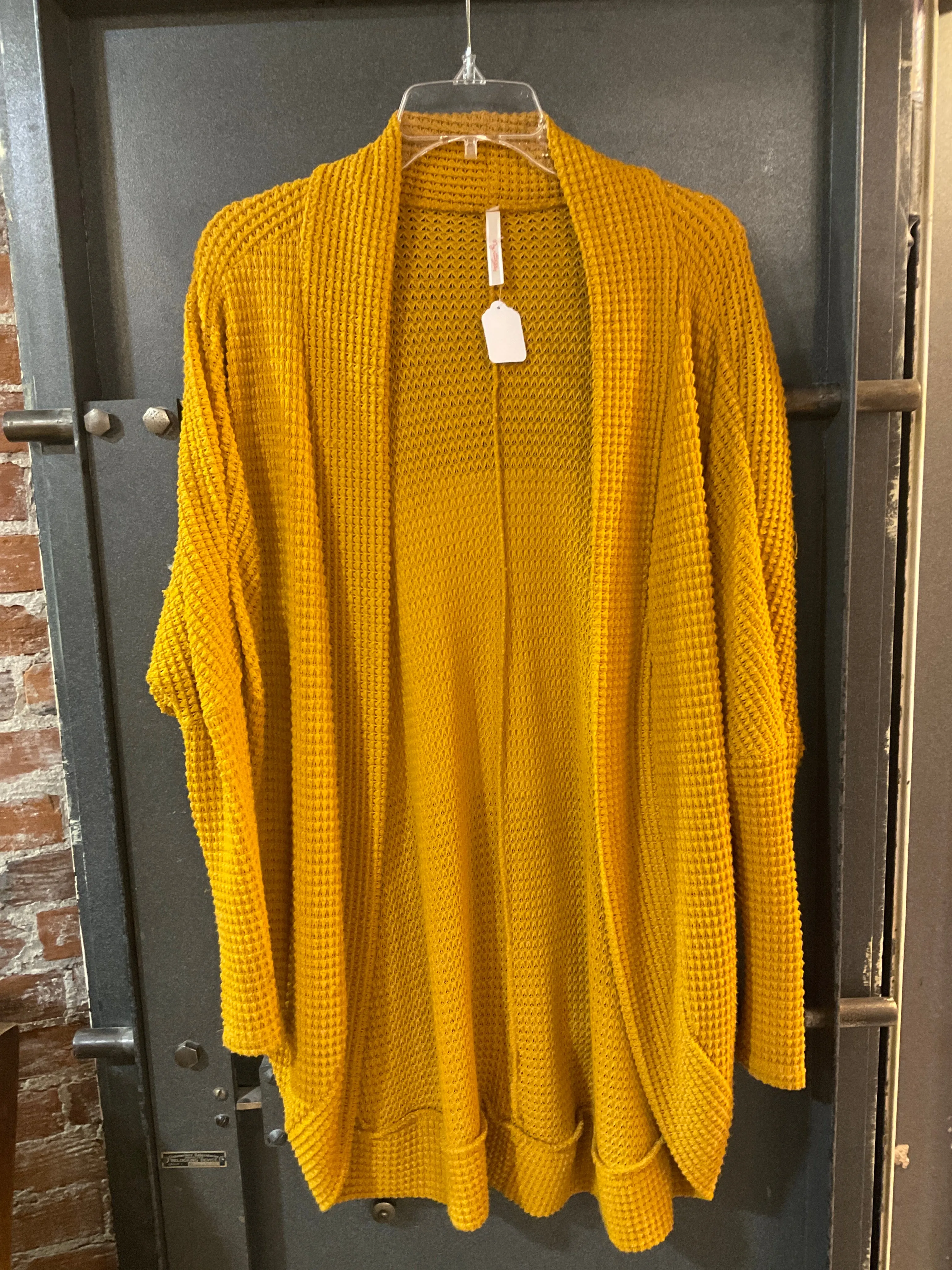 {{ClientCode}} MUSTARD MY STORY CARDIGAN, SMALL