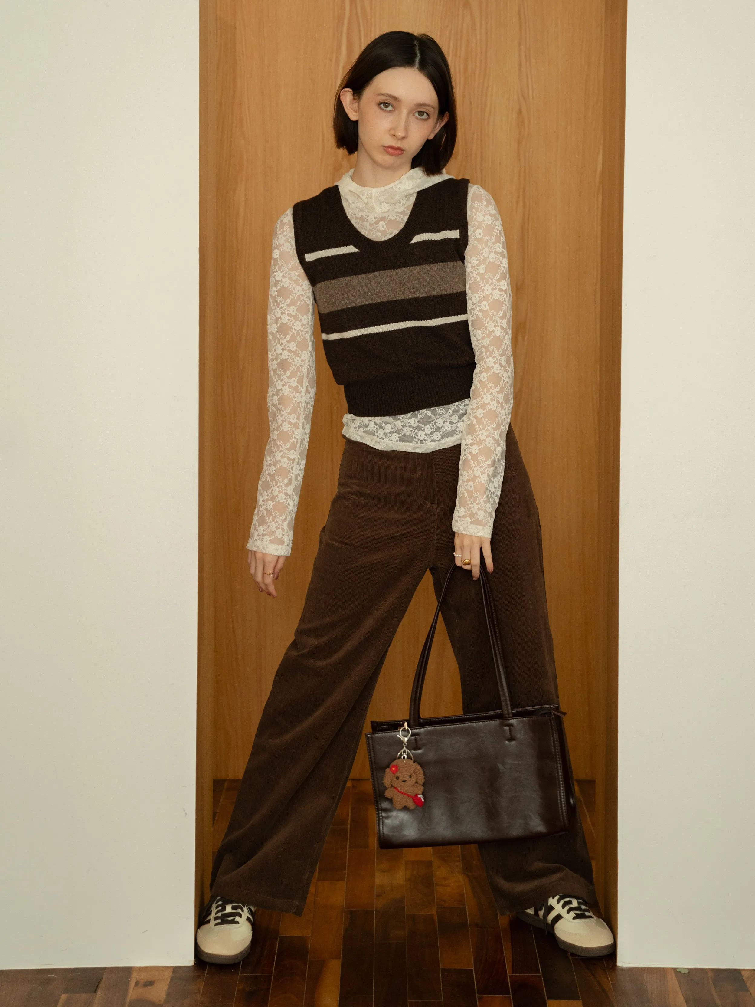 Corduroy Wide Straight Pants