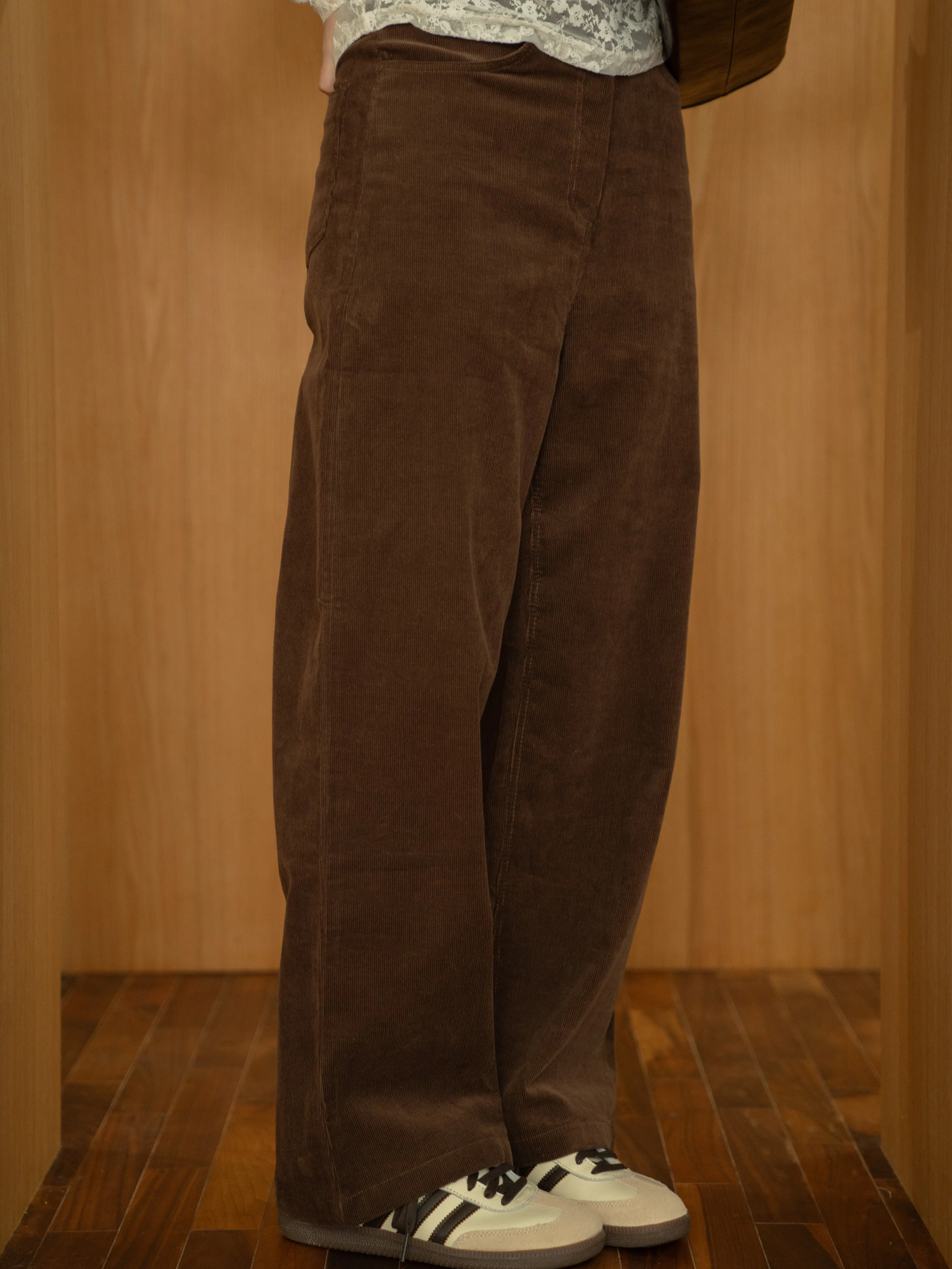 Corduroy Wide Straight Pants